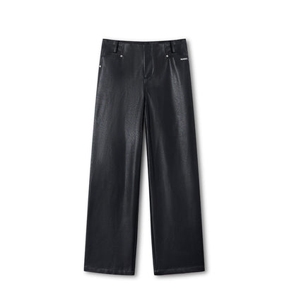Unicorn Leather Straight-Leg Pants