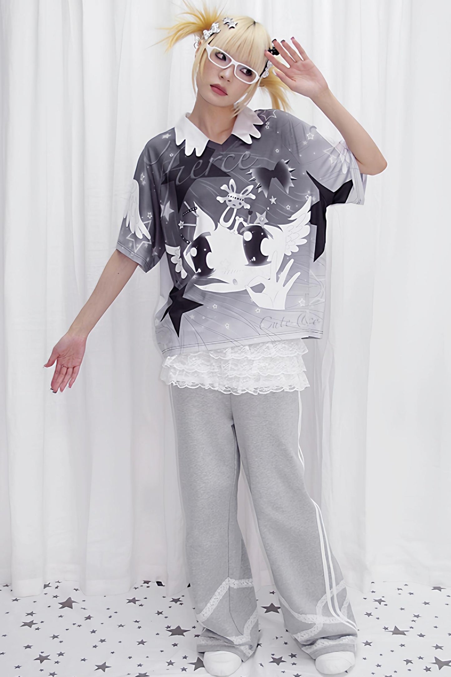 Printed Raglan Sleeve T-Shirt