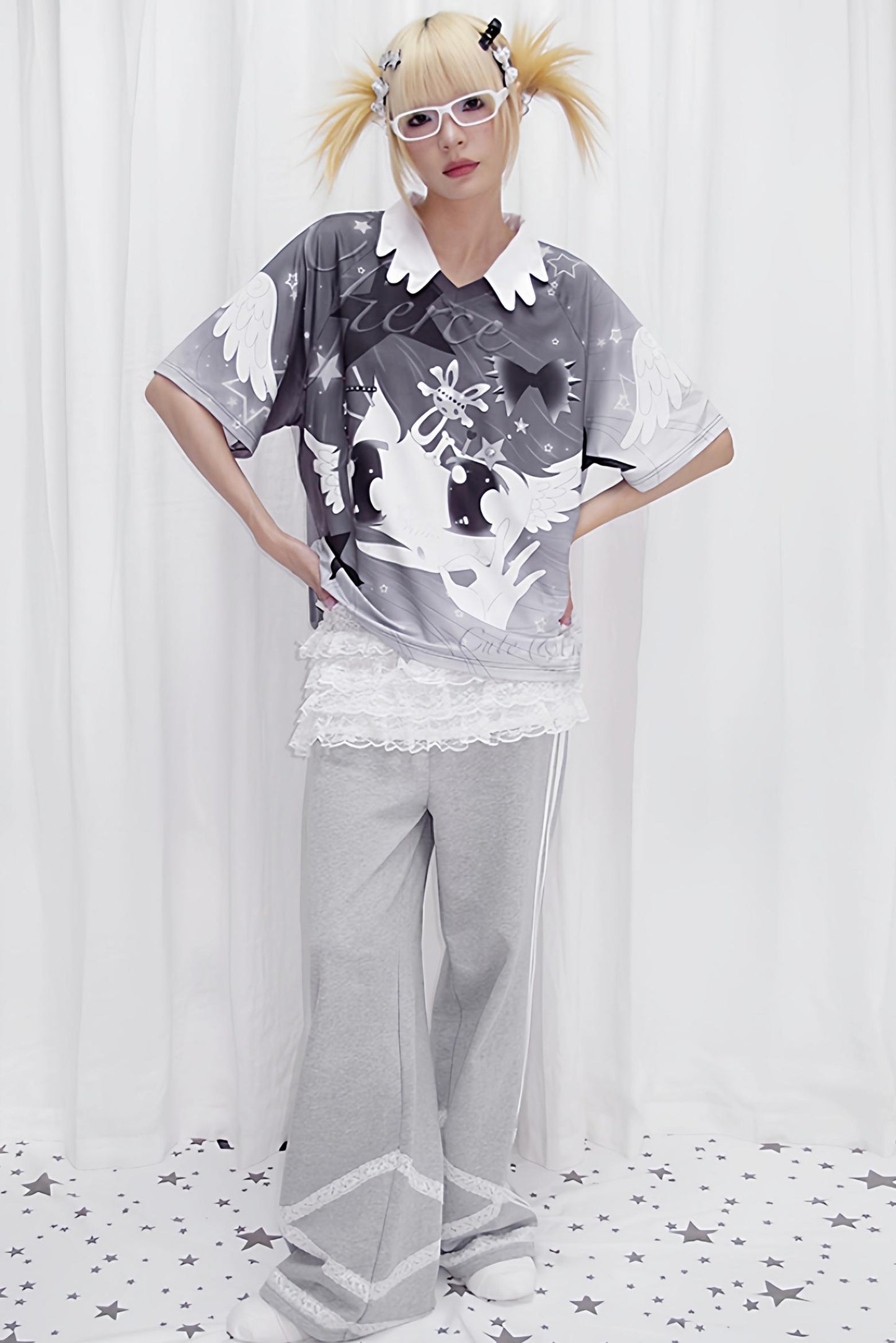 Printed Raglan Sleeve T-Shirt