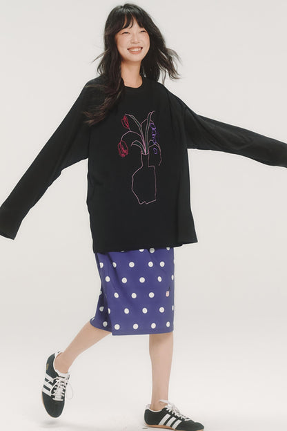 Cherry Polka Dot Skirt