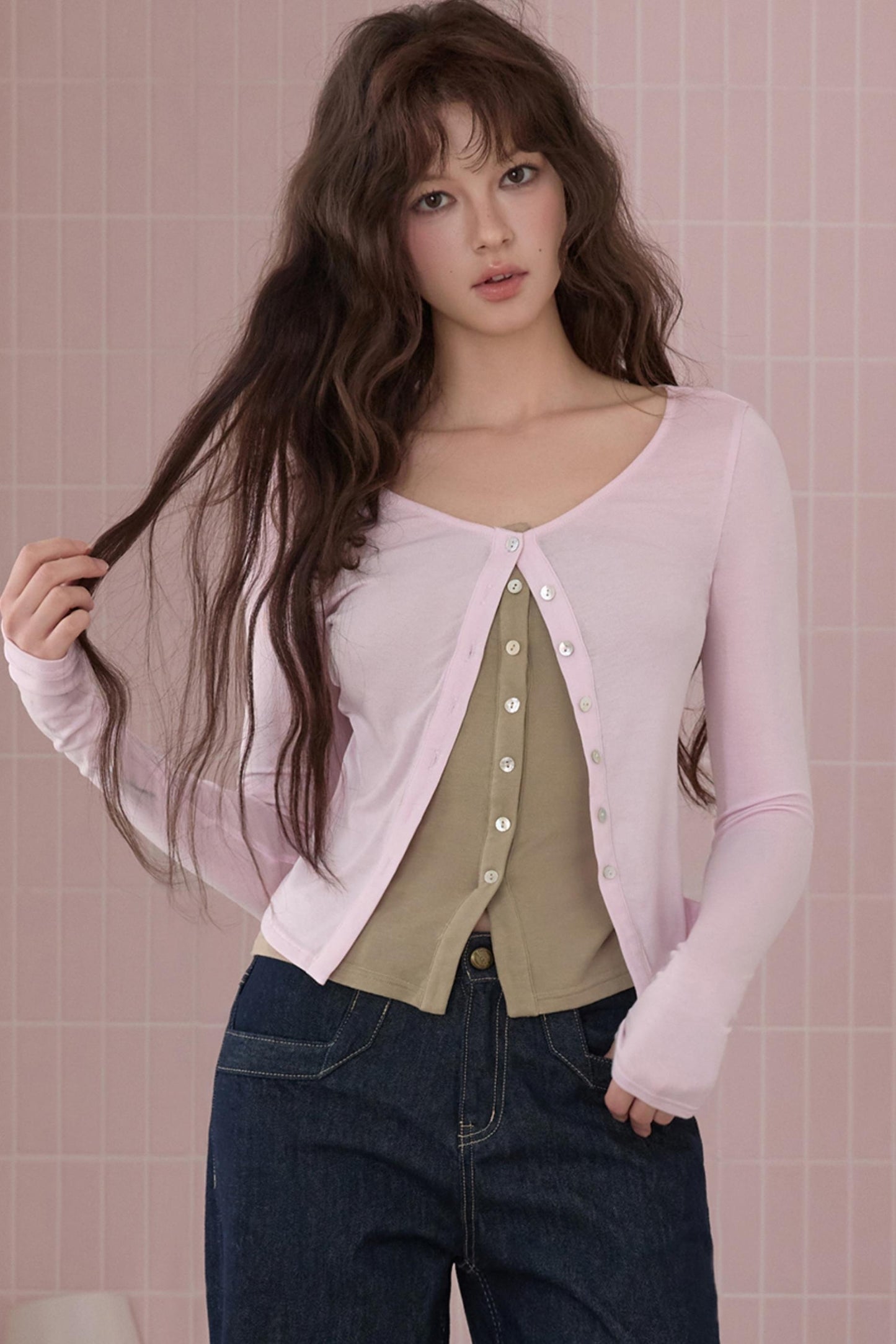 Color-Blocking Spice Girl Long Sleeve T-Shirt