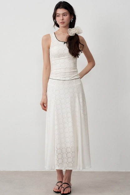 Lightweight Jacquard Stretch Slim Vest