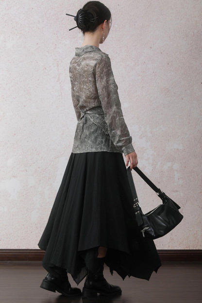 Autumn Gray Texture Shirt