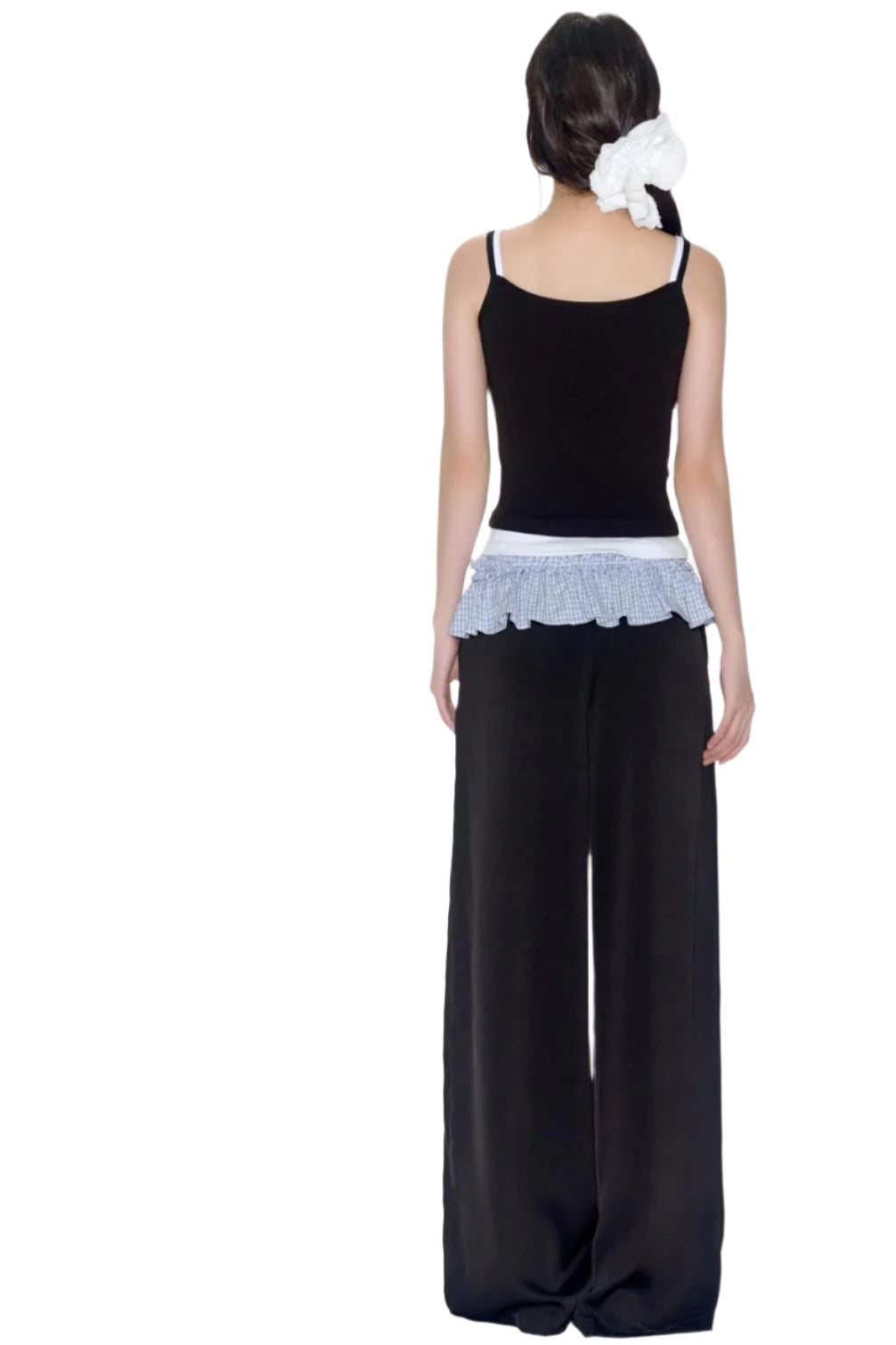 Lace Embroidery Suspender Skinny Vest