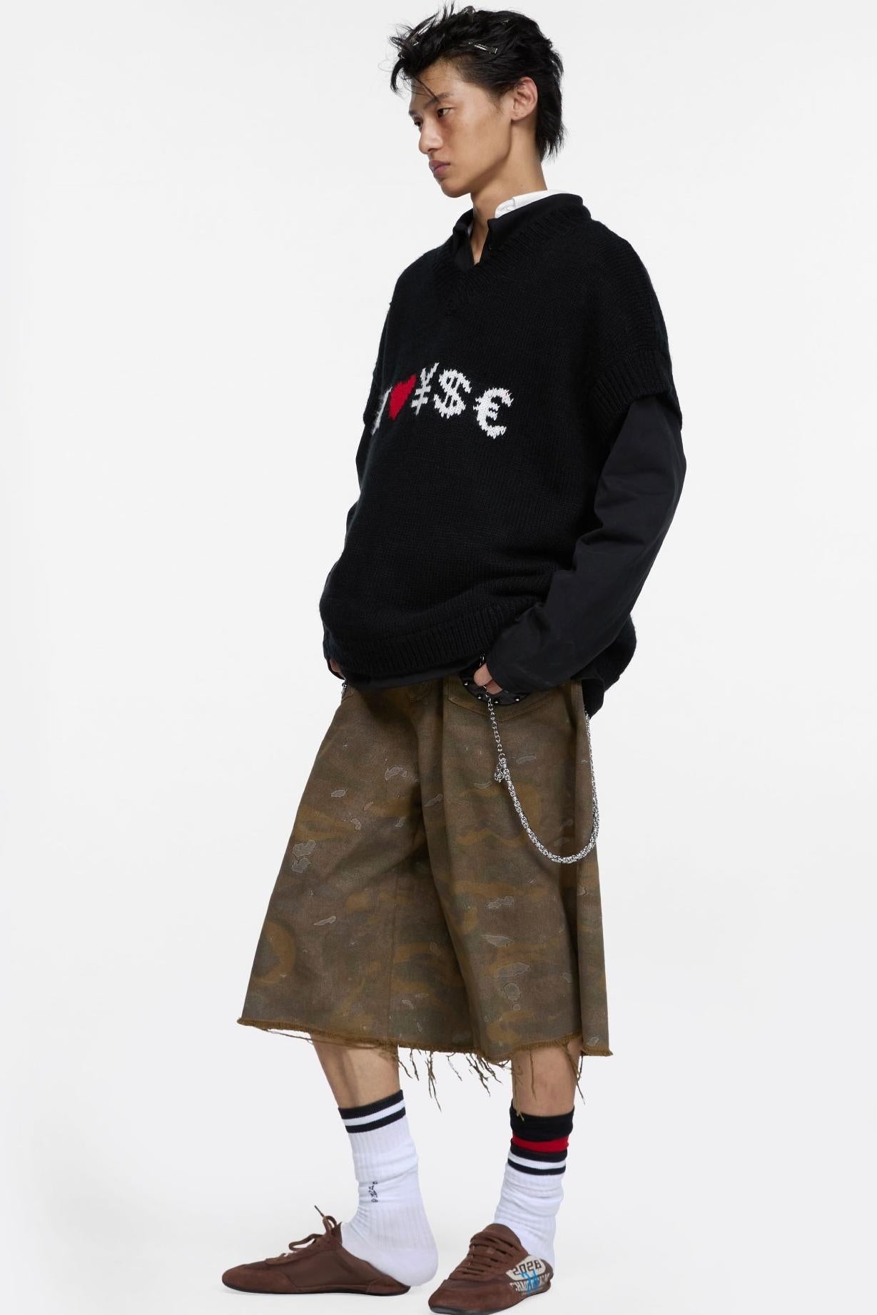 Street Two-Tone Knitted Vest