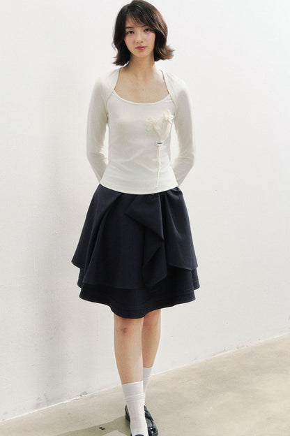 Vintage Bow Design Skirt