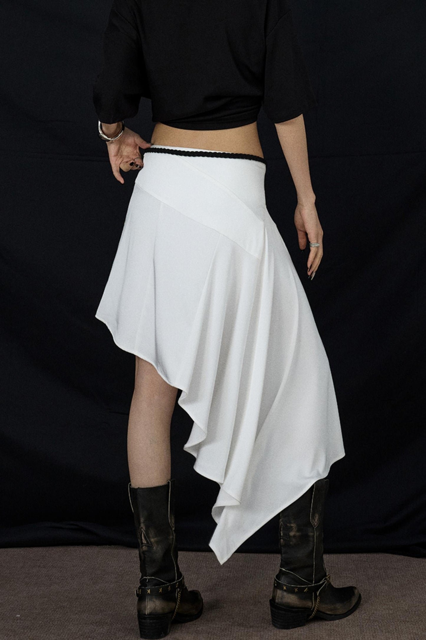 Summer Wavy Black Skirt