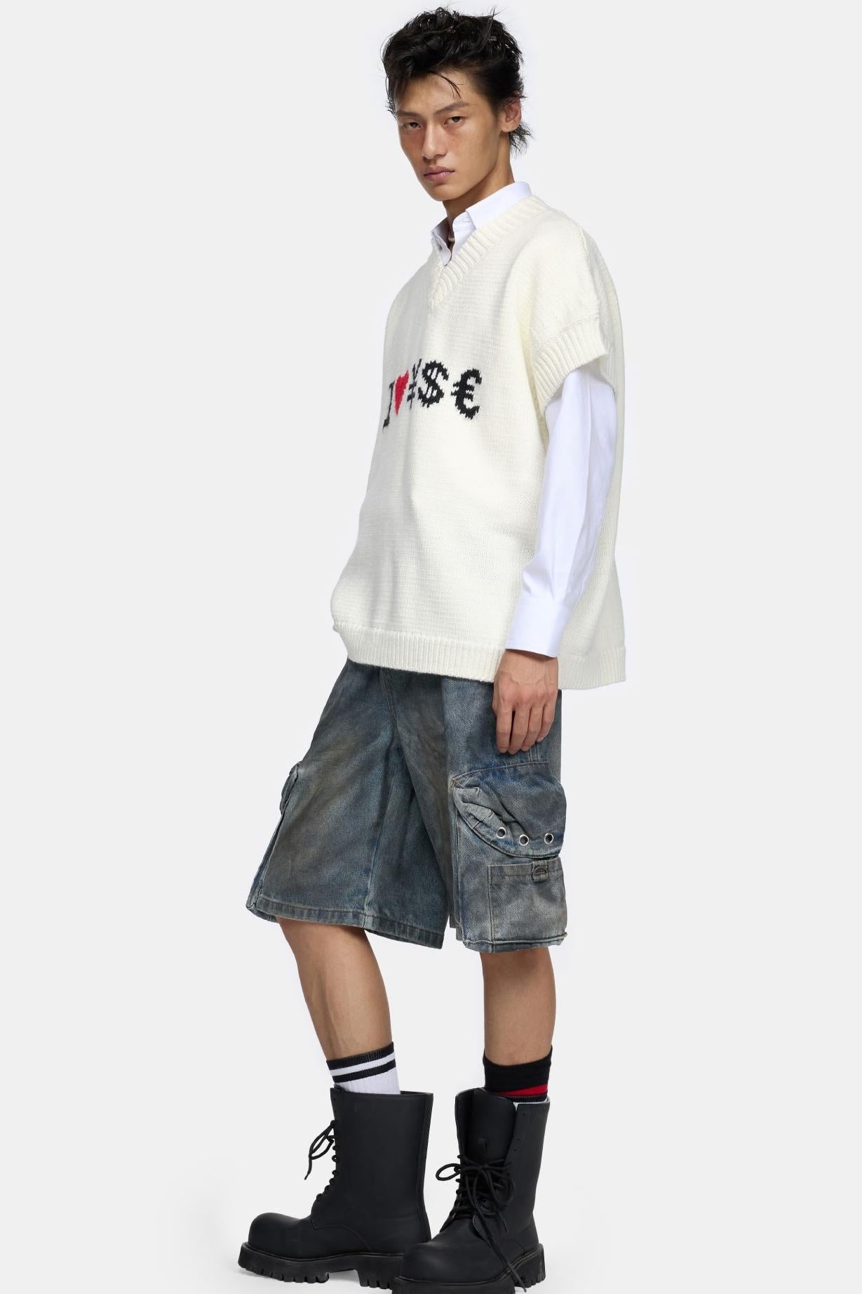 Street Two-Tone Knitted Vest