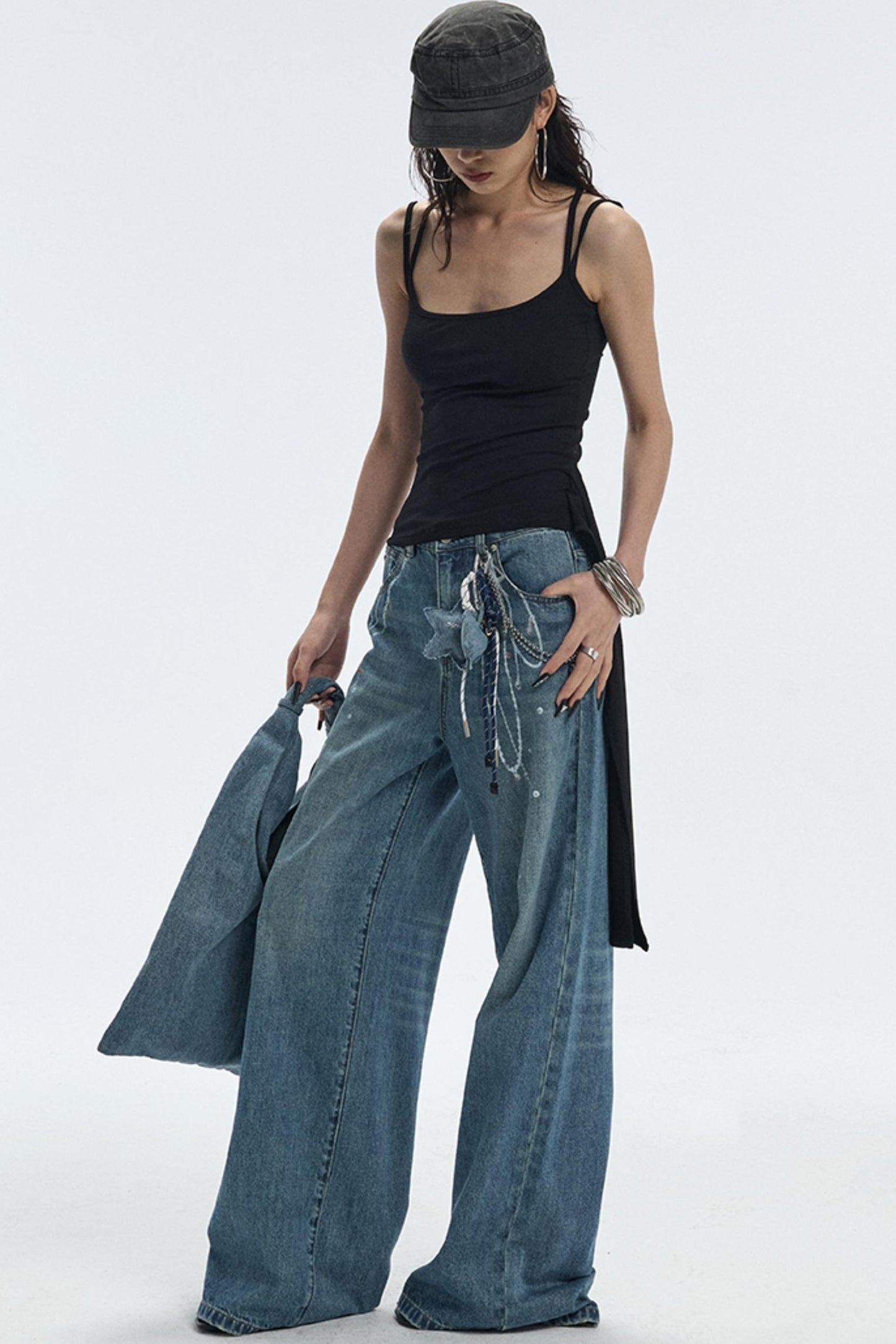 Ocean Chain Loose Womens Jeans