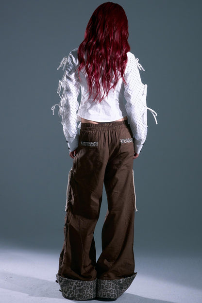 Star Leopard Wide-Leg Trousers