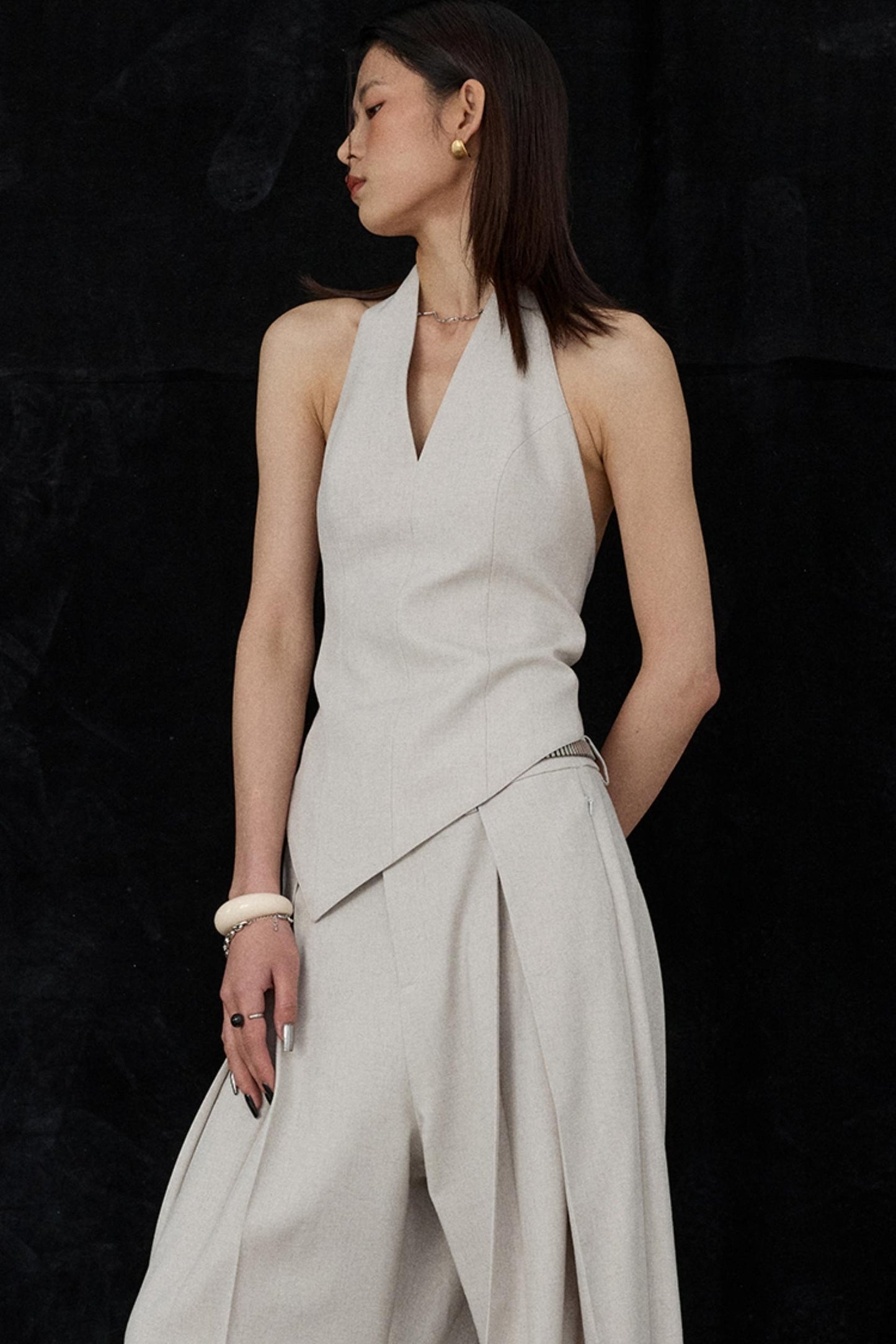 Apricot Scimitar Trouser Vest Set-Up