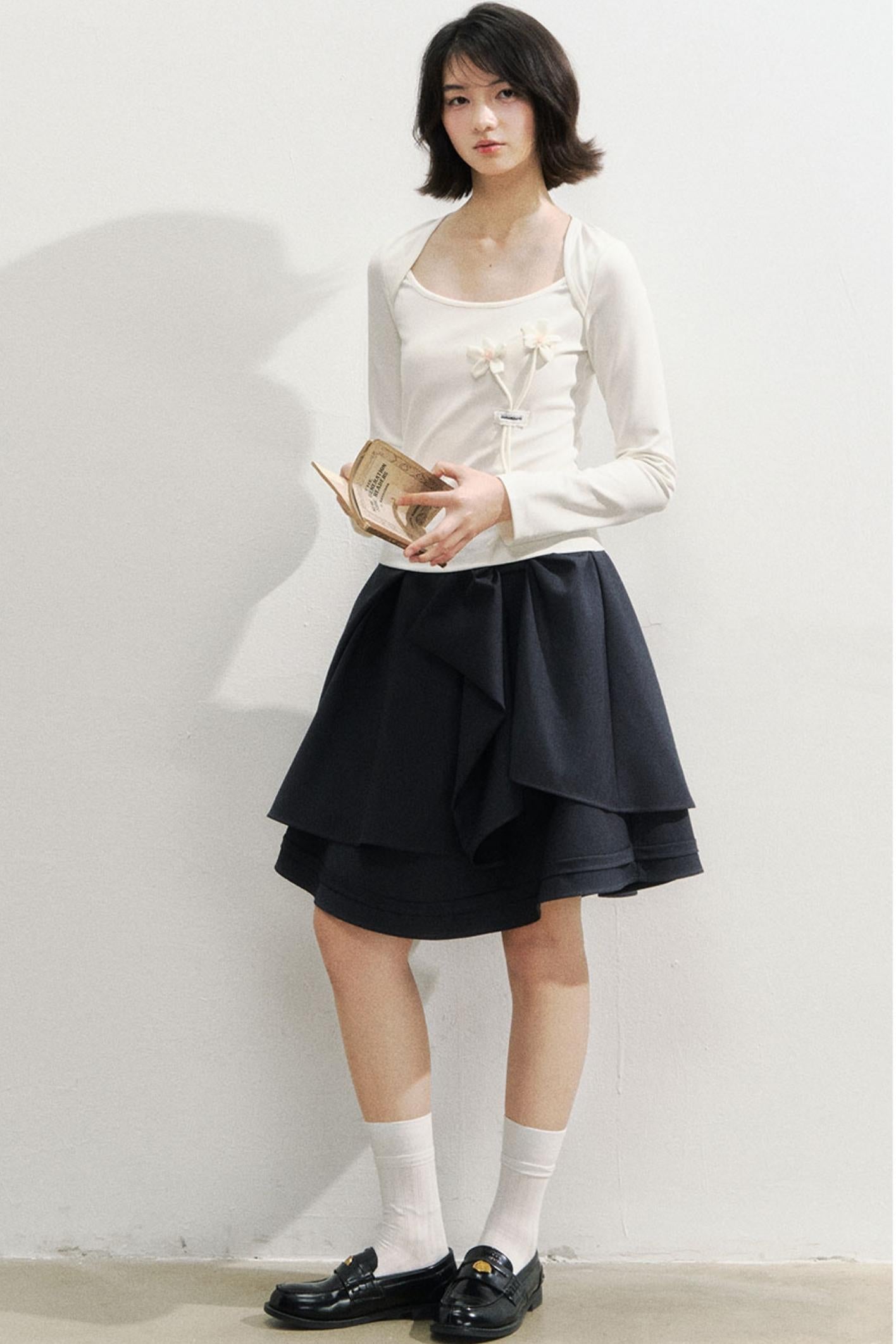 Vintage Bow Design Skirt