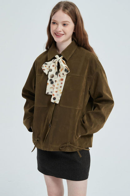 Suede Cargo Jacket