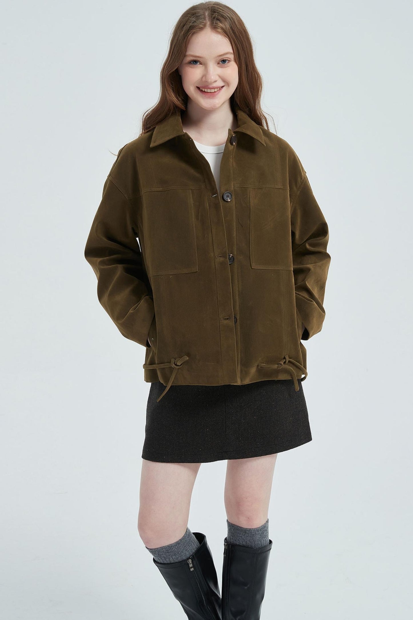 Suede Cargo Jacket