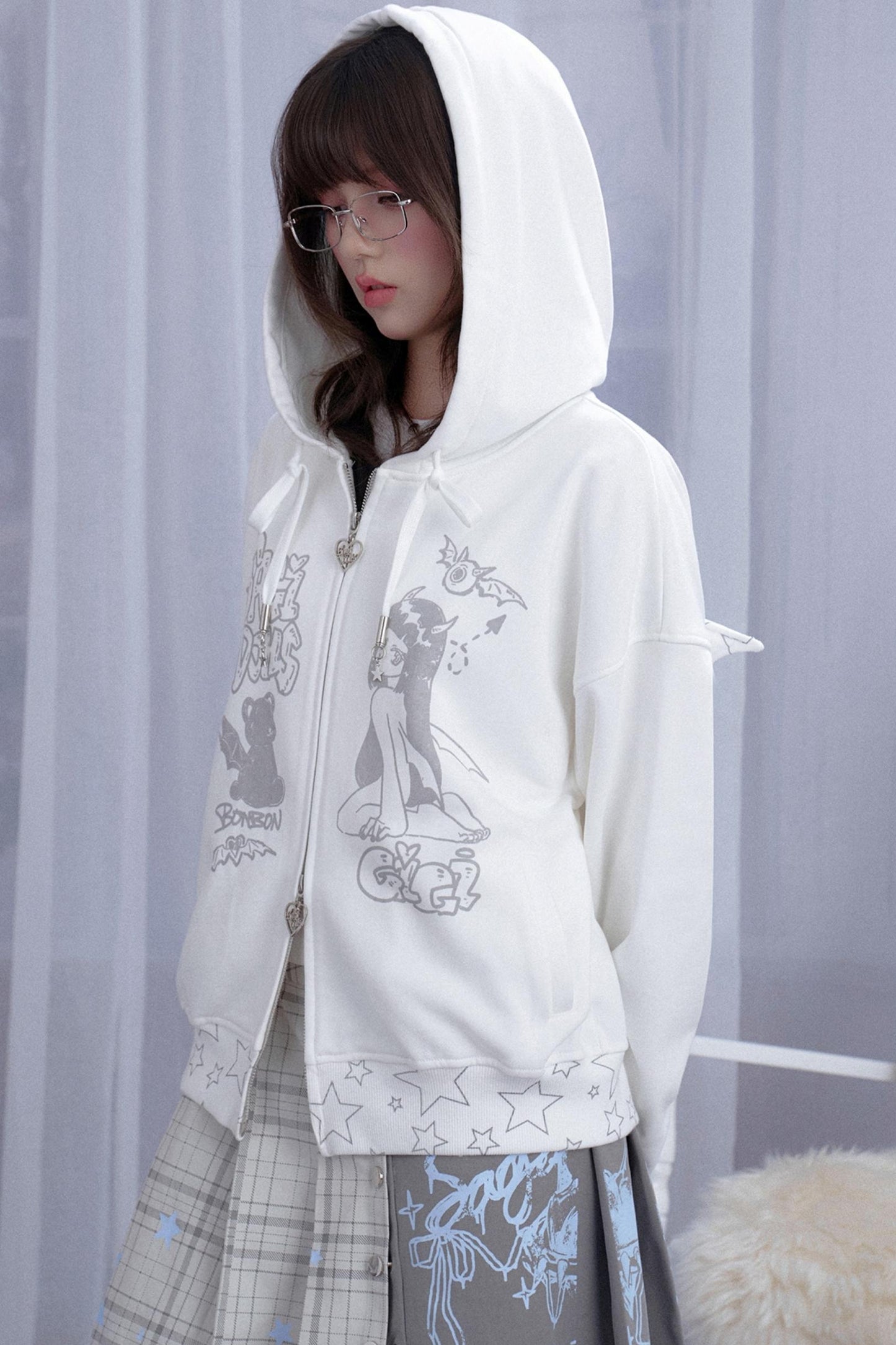 Angel Wings Graffiti Hooded Sweatshirt