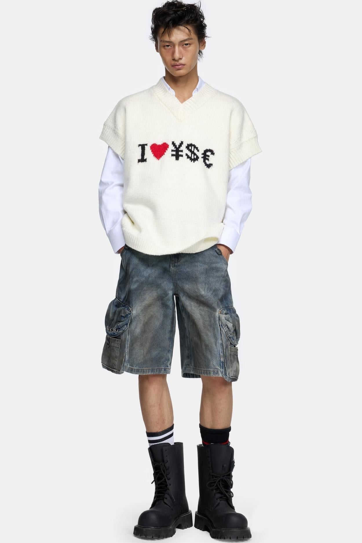 Street Two-Tone Knitted Vest