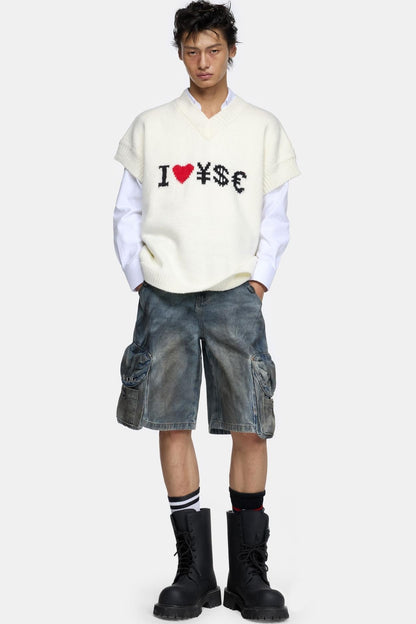 Street Two-Tone Knitted Vest