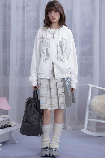 Sweet Preppy Style Pleated Skirt