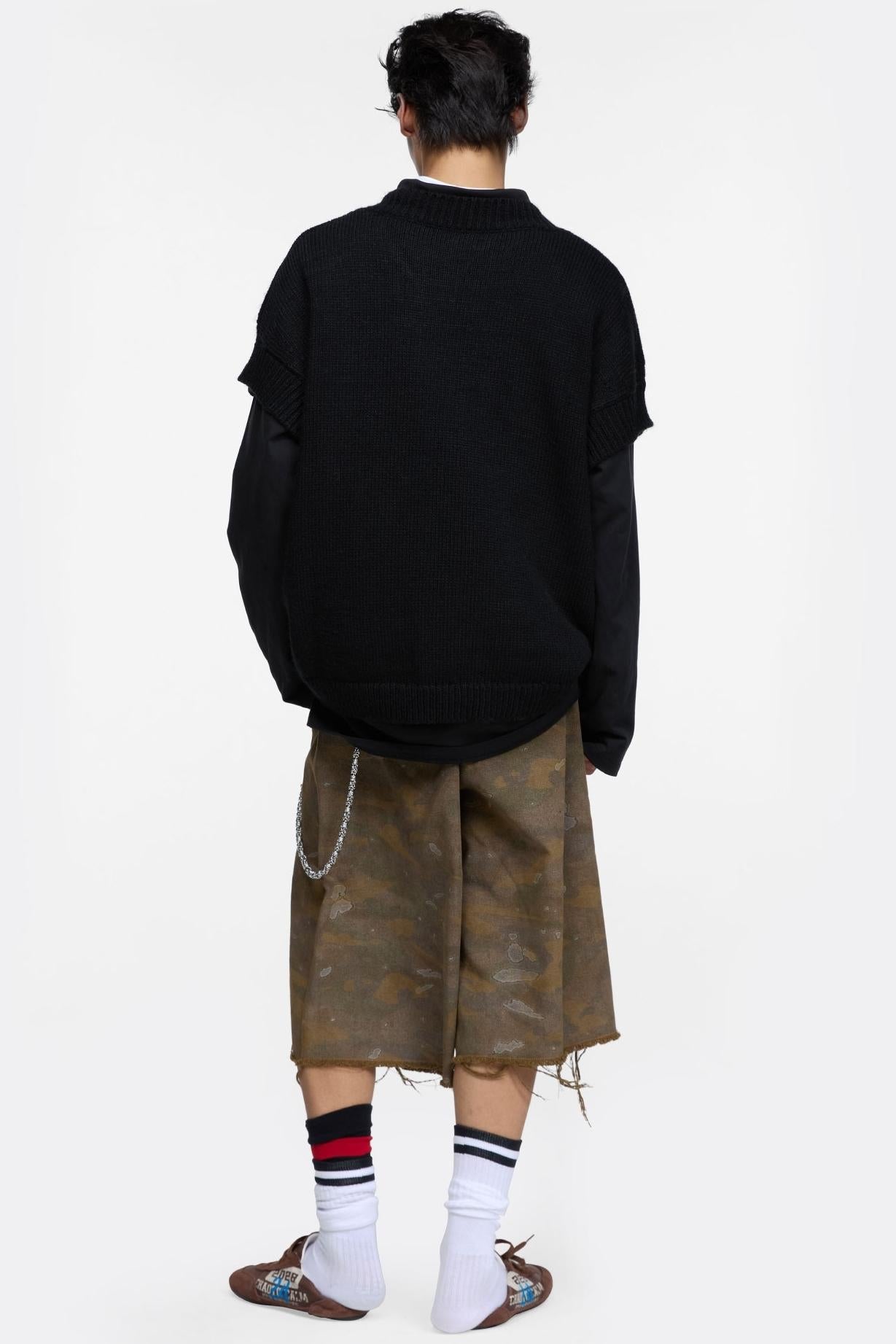 Street Two-Tone Knitted Vest