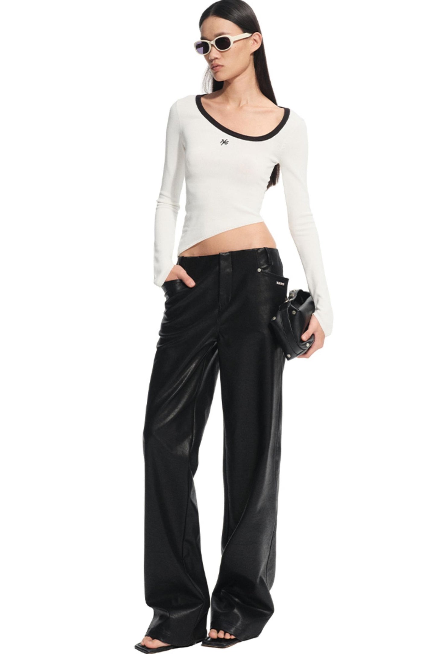 Unicorn Leather Straight-Leg Pants