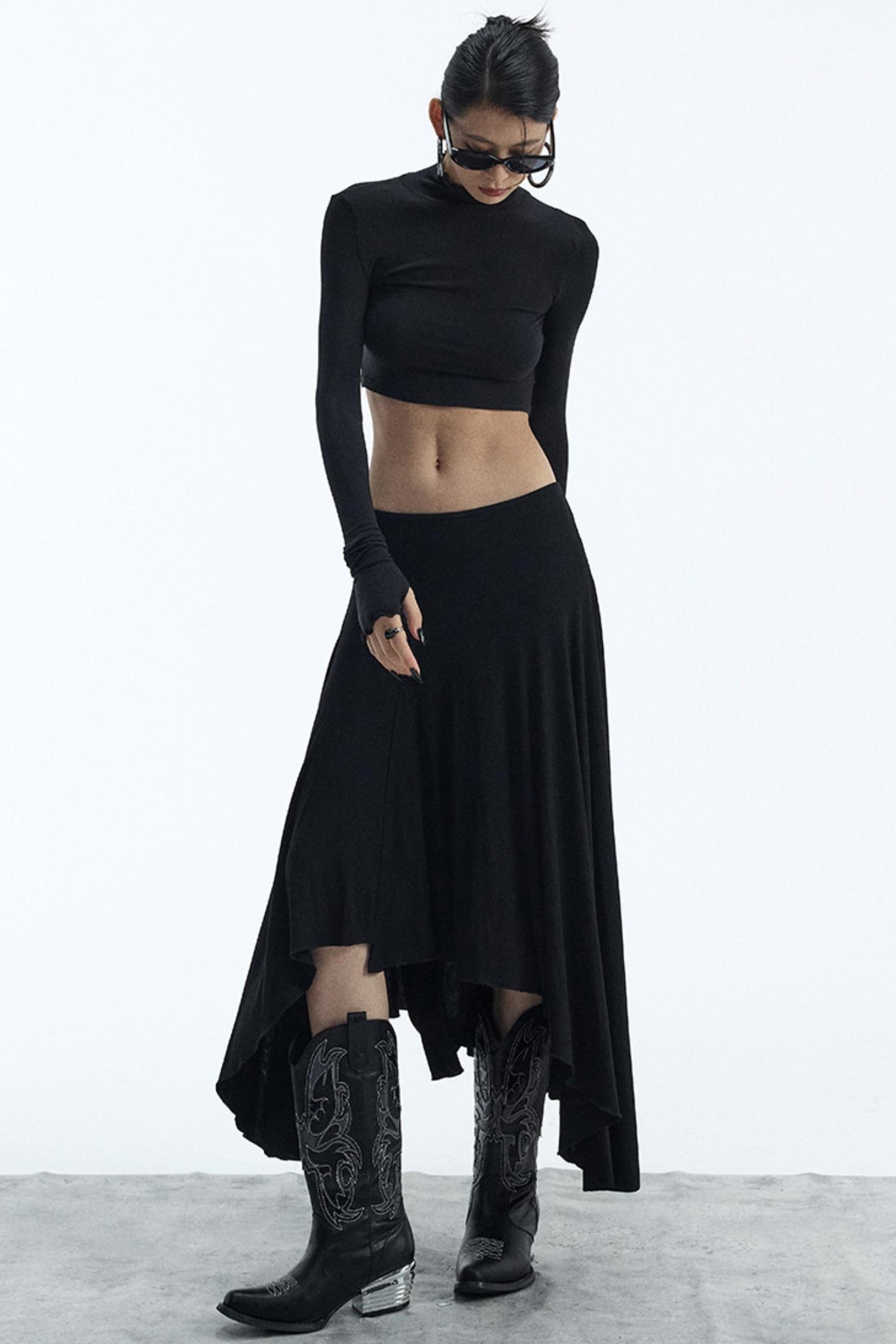 Black Turtleneck Top