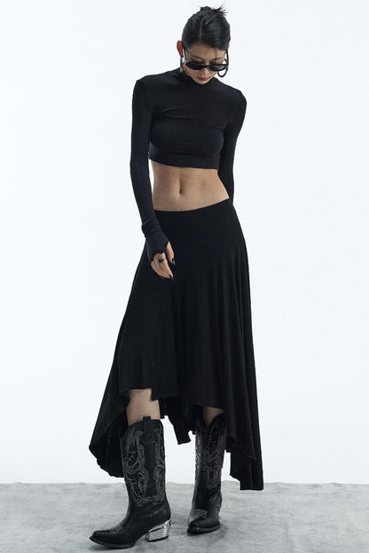 Black Turtleneck Top