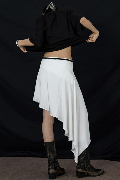 Summer Wavy Black Skirt