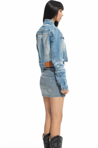 Volcano Water Aged U-Neck Slimming Halterneck Dress