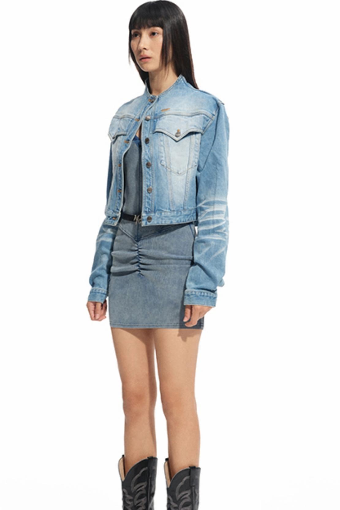 Volcano Water Aged U-Neck Slimming Halterneck Dress