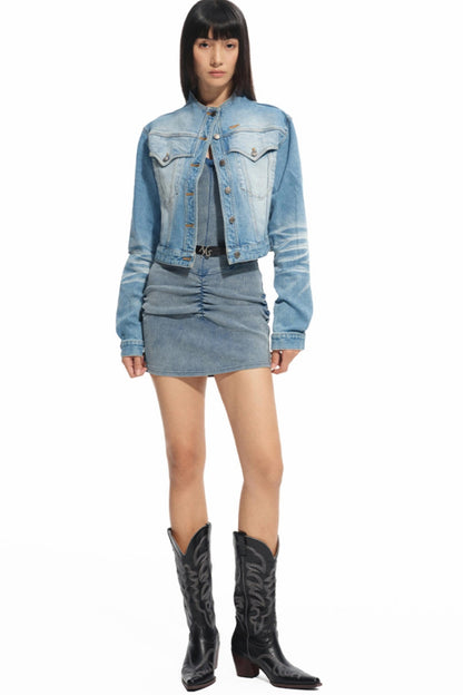 Volcano Water Aged U-Neck Slimming Halterneck Dress