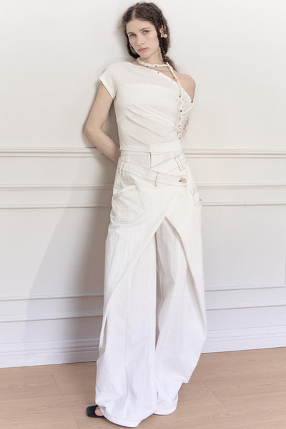 Yuan Sand Wide-Leg Pants
