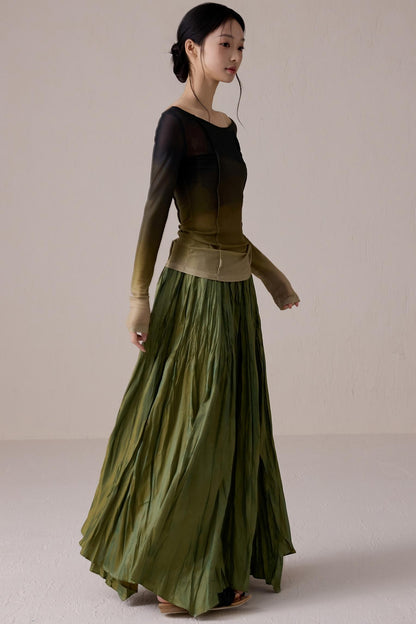 Slim Fit Gradient Mesh Tee