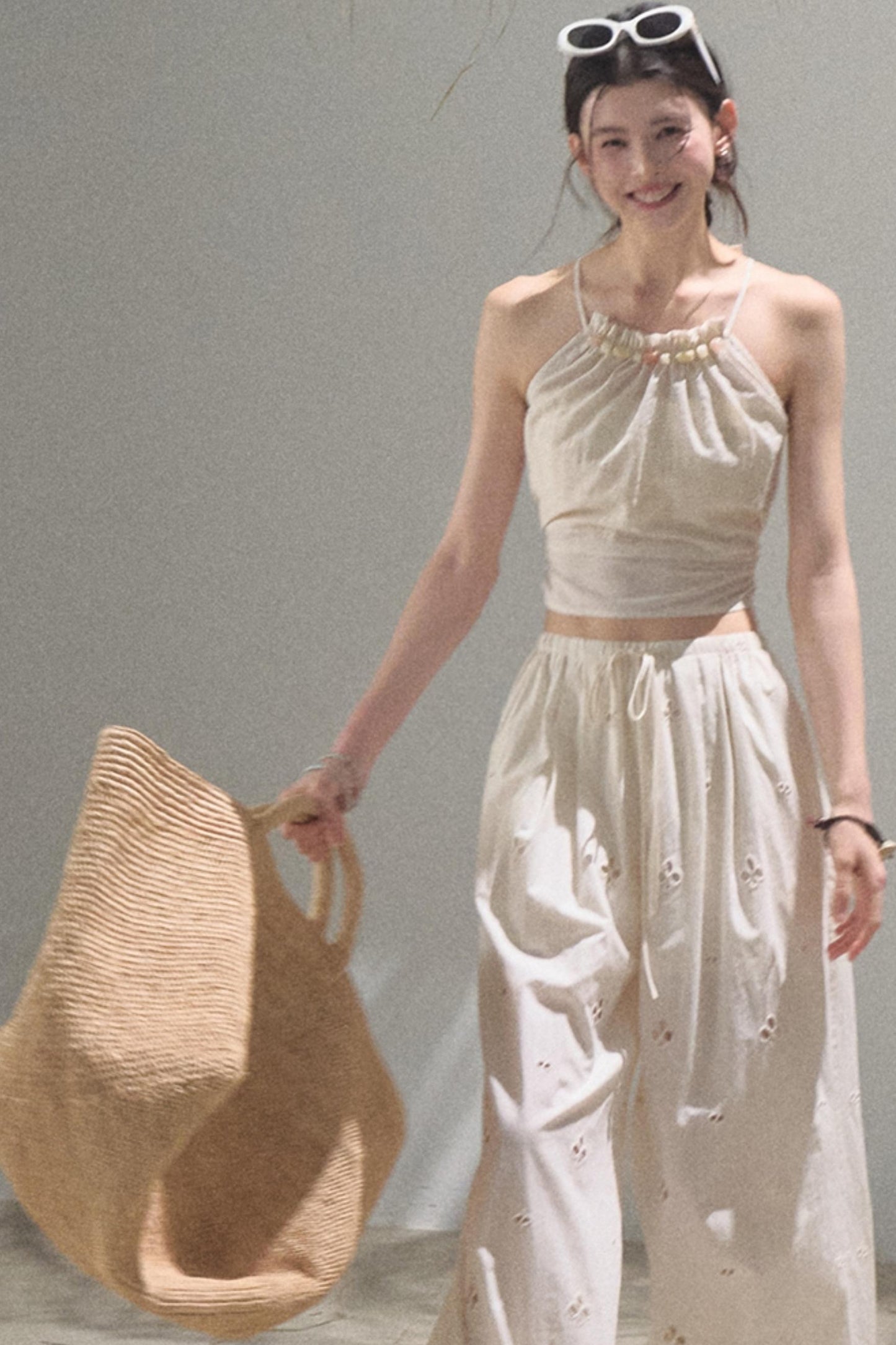 Self-Love Embroidered Summer Pants