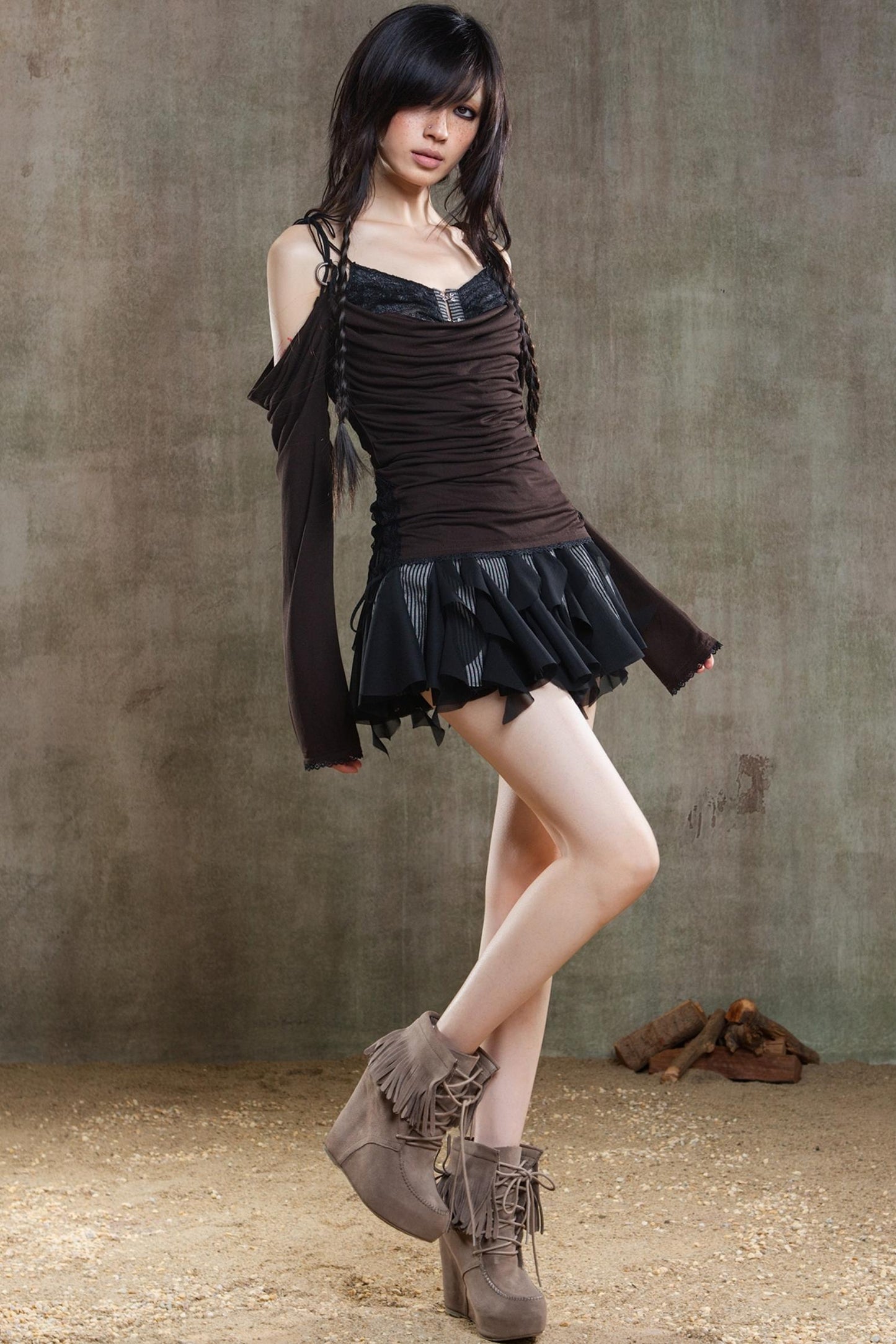 Retro Strapless Sunscreen T-Shirt