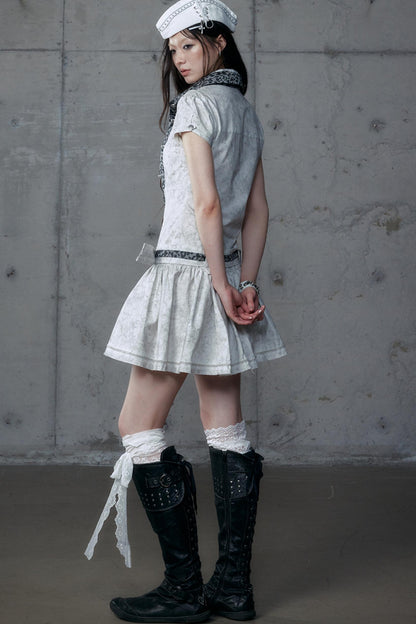 Vintage Patchwork Shirt Dress