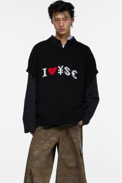 Street Two-Tone Knitted Vest