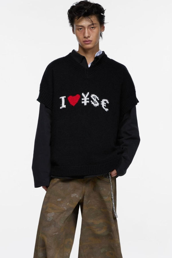 Street Two-Tone Knitted Vest