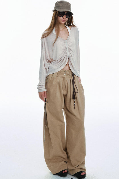 Pose Pleated Knitted Top