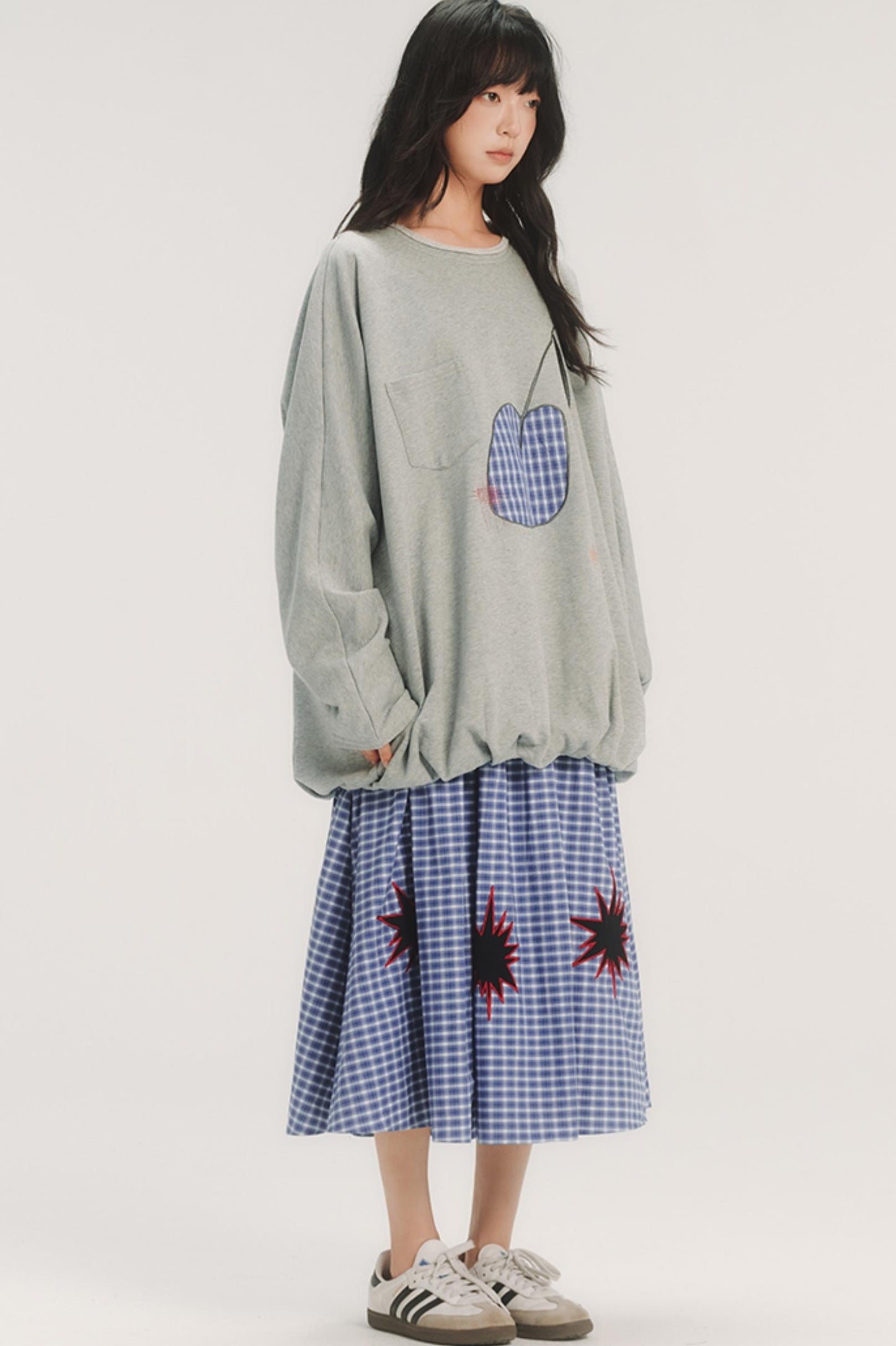 Patchwork Embroidery Sweatshirt