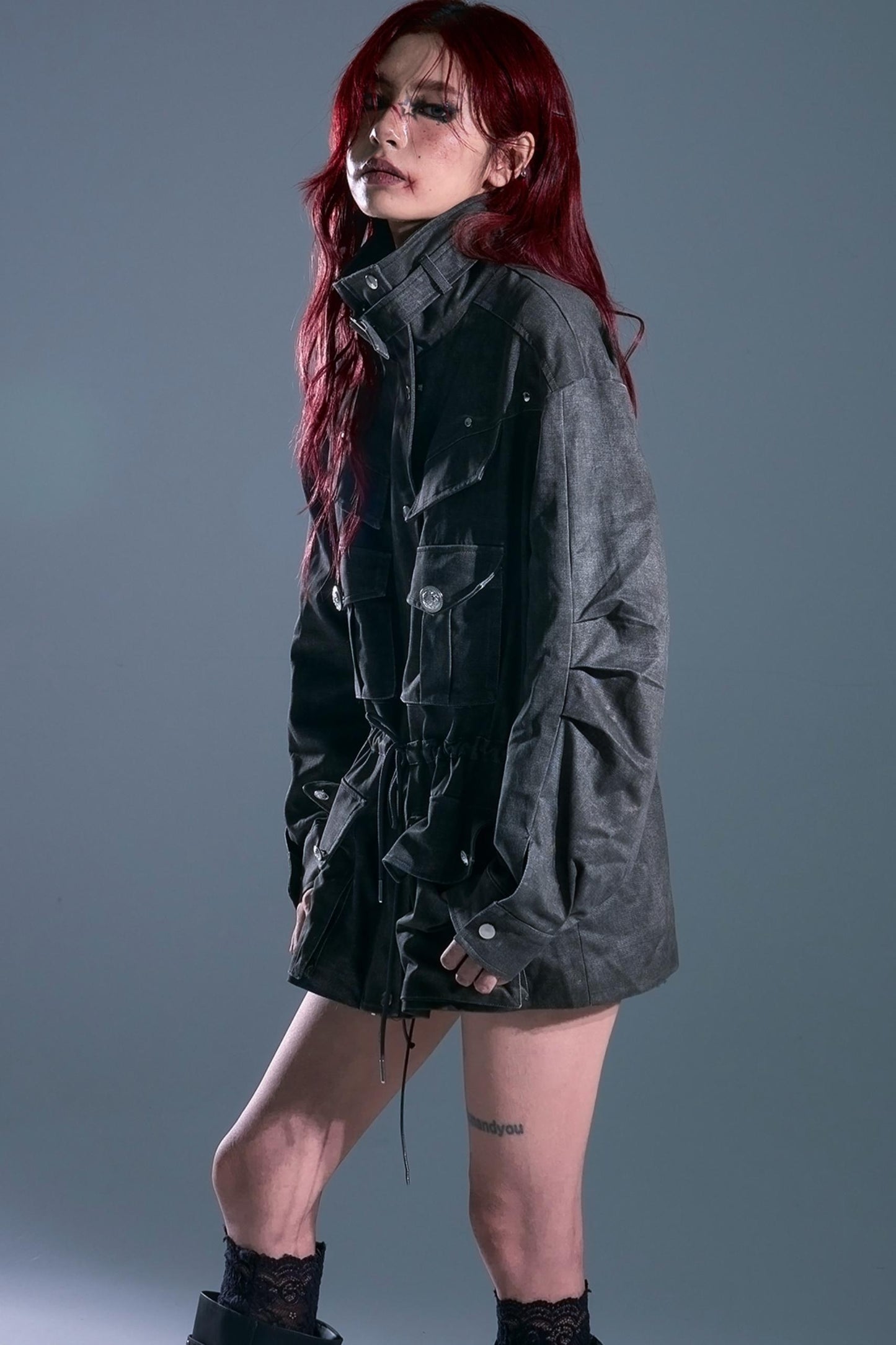 Garden Vintage Distressed Cargo Jacket