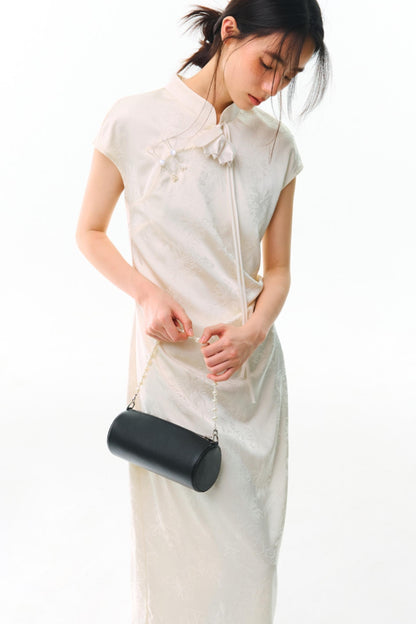 Floral Jacquard Qipao Dress