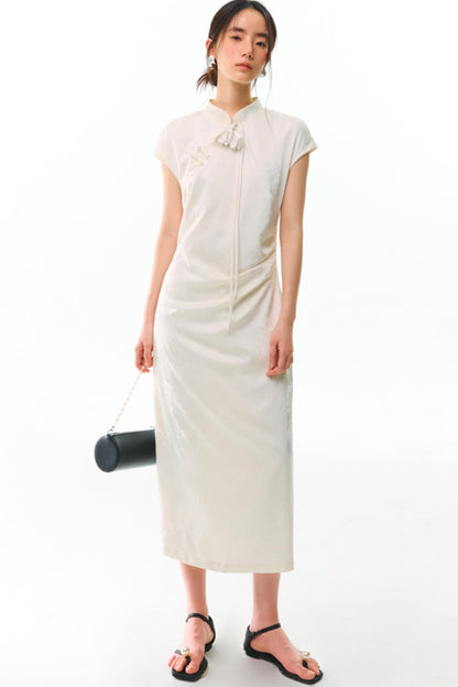 Floral Jacquard Qipao Dress