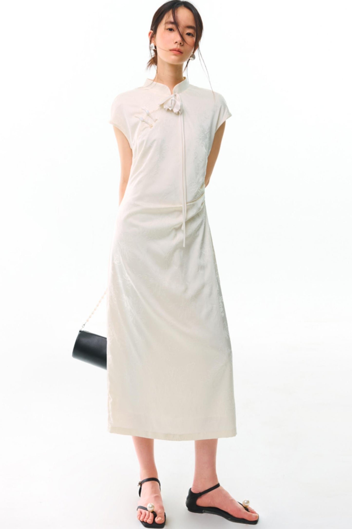 Floral Jacquard Qipao Dress