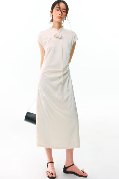 Floral Jacquard Qipao Dress