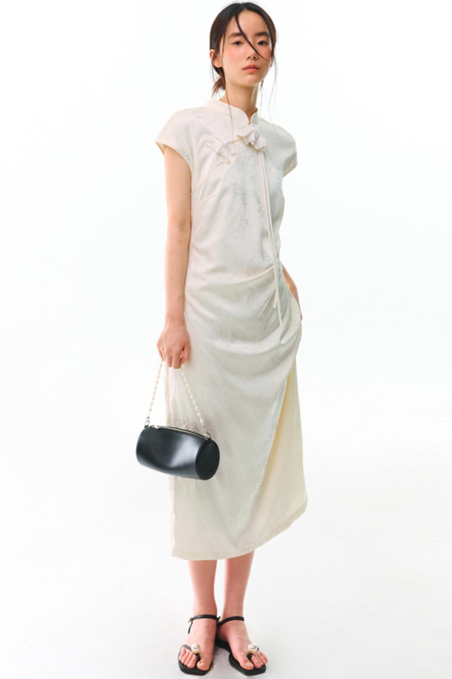 Floral Jacquard Qipao Dress