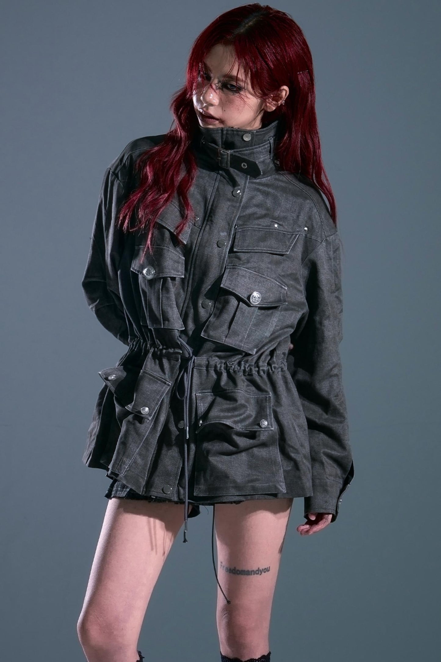 Garden Vintage Distressed Cargo Jacket