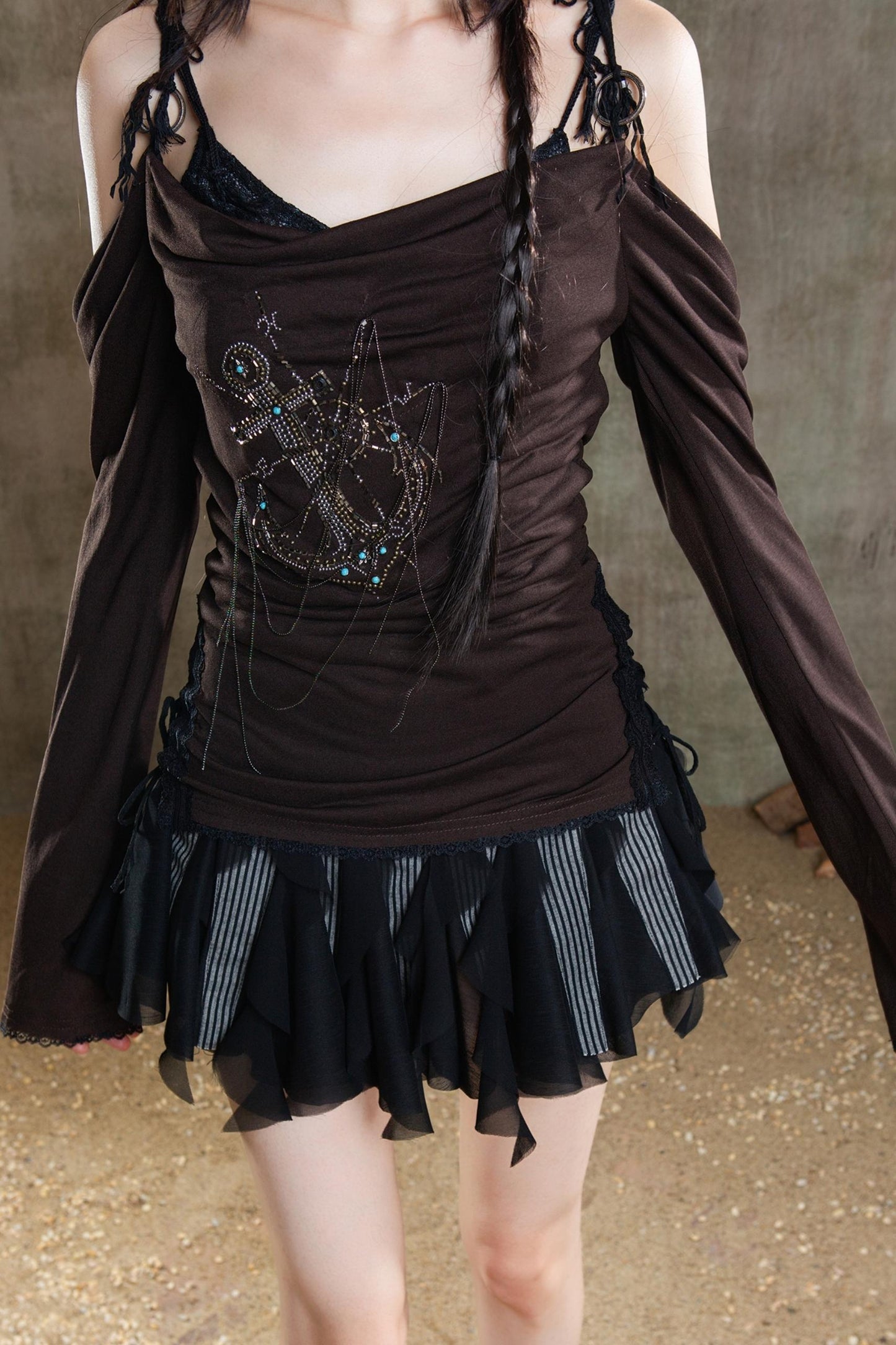 Retro Strapless Sunscreen T-Shirt