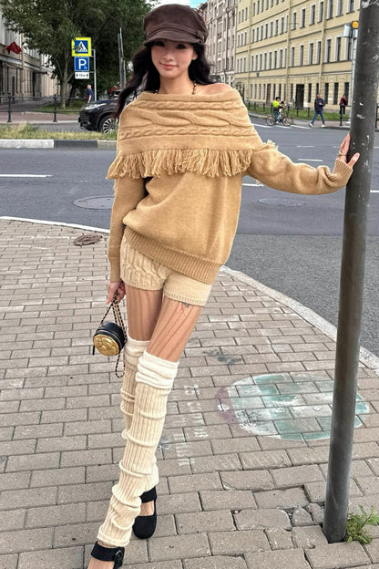 Vintage Wool Cable Sweater Set-Up