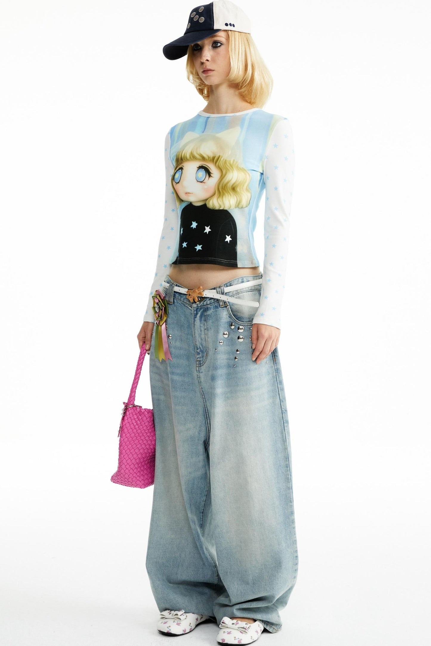 Cotton Little Girl Cartoon T-shirt