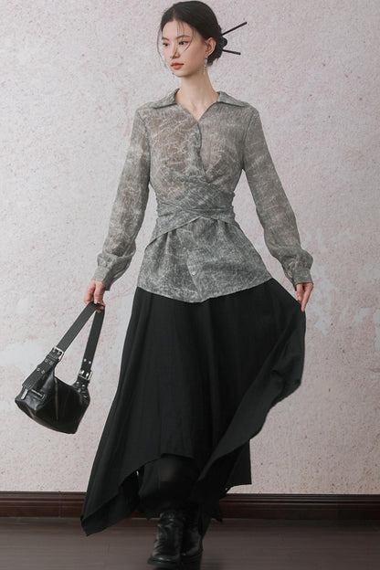 Autumn Gray Texture Shirt